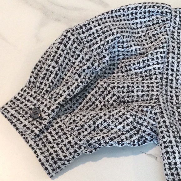 Loft black and white checkered tweed mini dress, xsp. - Picture 6 of 6